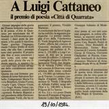 A Luigi Cattaneo primo premio... 19-10-1984