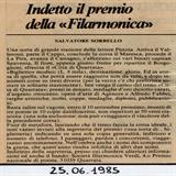 Indetto il premio della "Filarmonica"